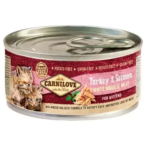 Carnilove Feline Kitten Pavo Salmon Caja 12x100gr