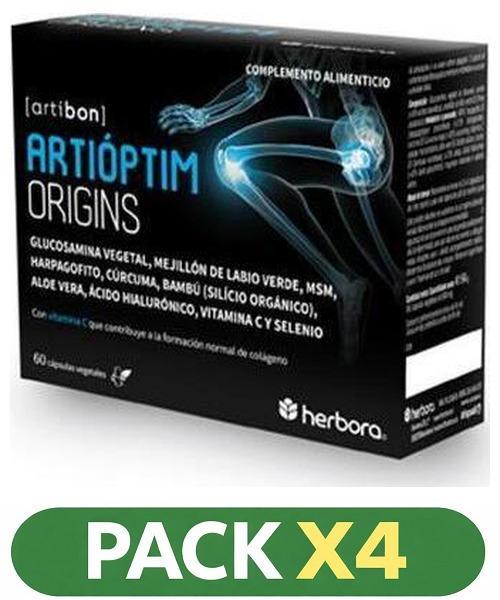 Pack x4 Artibon - Artioptim Origins - Herbora - 60 cápsulas