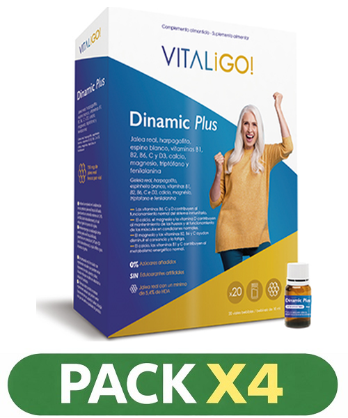 Pack x4 VitaliGo - Dinamic Plus - Herbora - 20 viales