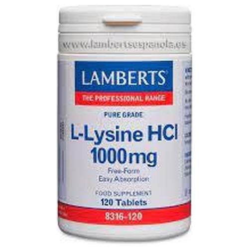 L-Lisina 1.000 mg - Lamberts - 120 comprimidos