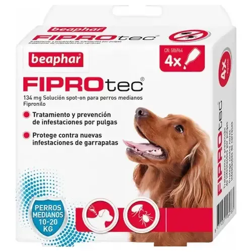 Beaphar Fiprotec Spot On Perro Med. 10-20kg 4 Pip X 1,34ml