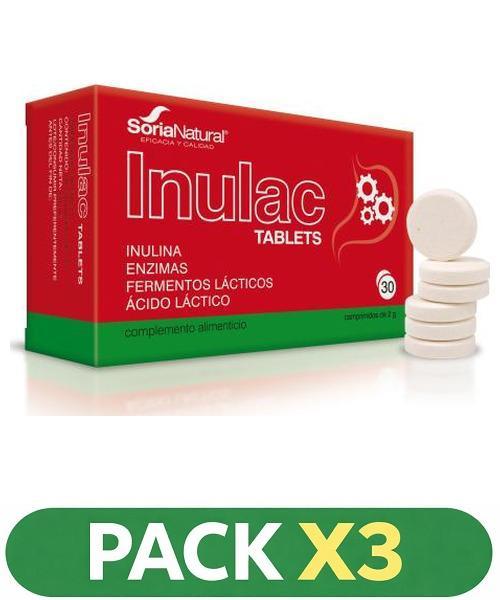 Pack x3 Inulac - Soria Natural - 30 comprimidos