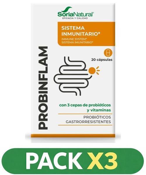 Pack x3 Probinflan - Soria Natural - 20 cápsulas