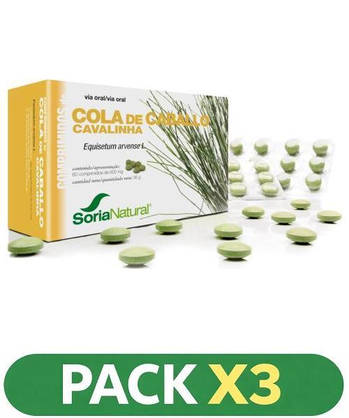 Pack x3 Cola Caballo - Soria Natural - 60 comprimidos