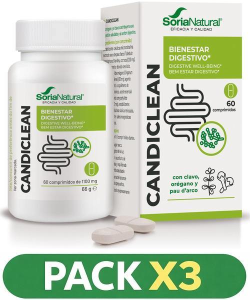 Pack x3 Candiclean - Soria Natural - 60 comprimidos
