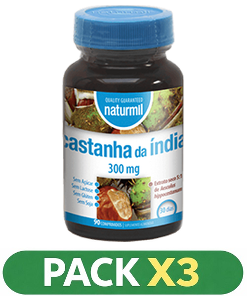 Pack x3 Naturmil - Castaño de Indias - Dietmed - 90 comprimidos
