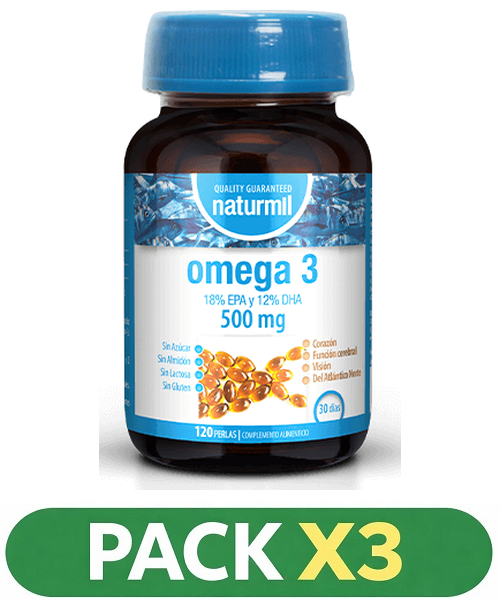 Pack x3 Omega 3 500 mg. - Dietmed - 120 perlas.