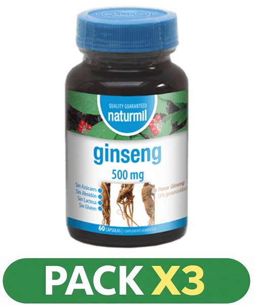 Pack x3 Ginseng 500 mg. - Dietmed - 90 cápsulas