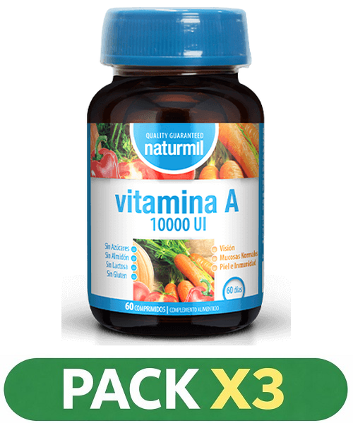 Pack x3 Vitamina A 10000 UI - Dietmed - 60 comprimidos
