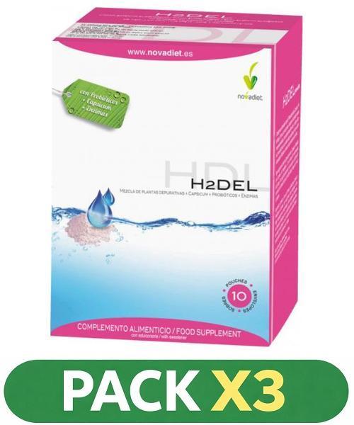 Pack x3 H2Del - Novadiet - 10 Sobres