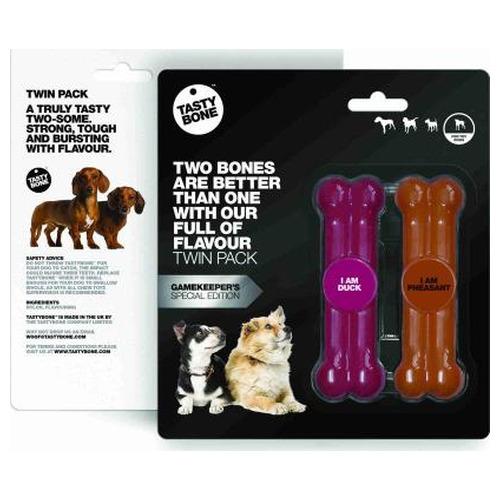 Tasty Bone Twin Pack Faisan Pato Toy