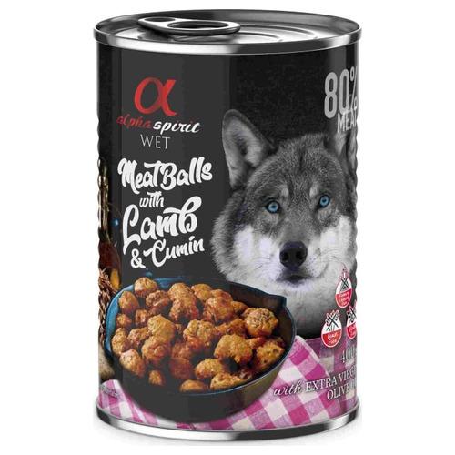 Alpha Spirit Canine Albondigas Cordero Comino Caja 6x400gr