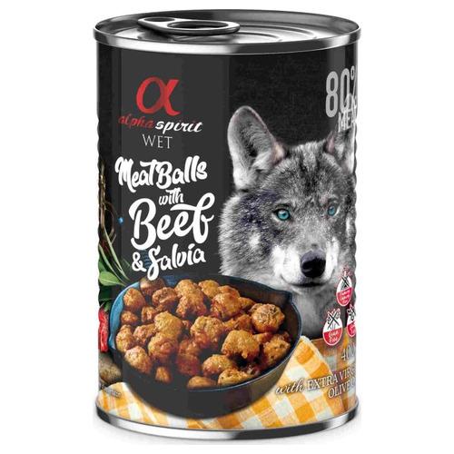 Alpha Spirit Canine Albondigas Buey Salvia Caja 6x400gr