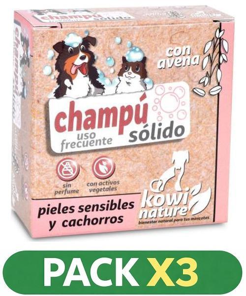 Pack x3 kowi Champú Sólido pieles Sensibles - Pinisan - 70 gramos