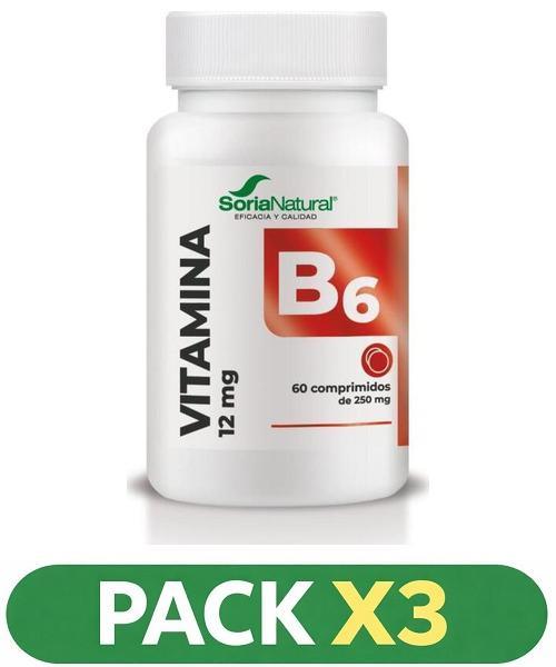 Pack x3 Vitamina B6 liberación sostenida - Soria Natural - 150 comprimidos