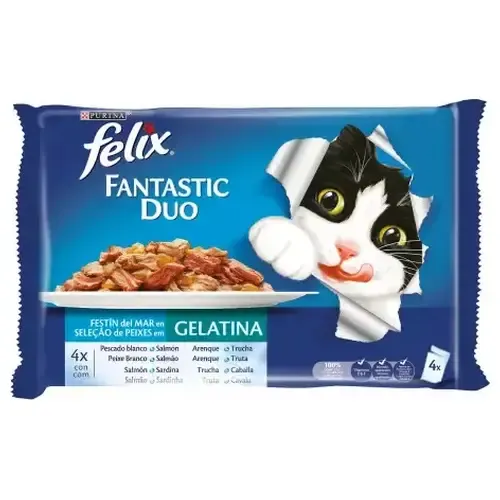 Felix Feline Fantastic Duo Delicious Pescado 12x4x85gr