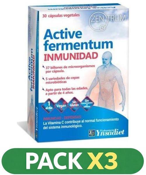 Pack x3 Active Fermentum Inmunidad 30 Caps Zentrum