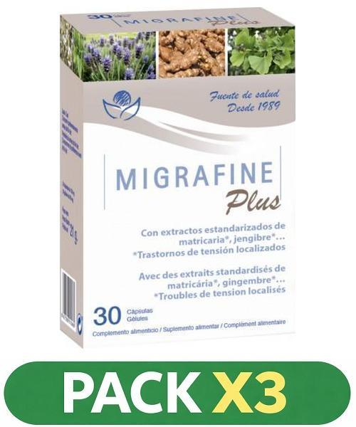 Pack x3 Migrafine Plus - Bioserum - 30 cápsulas
