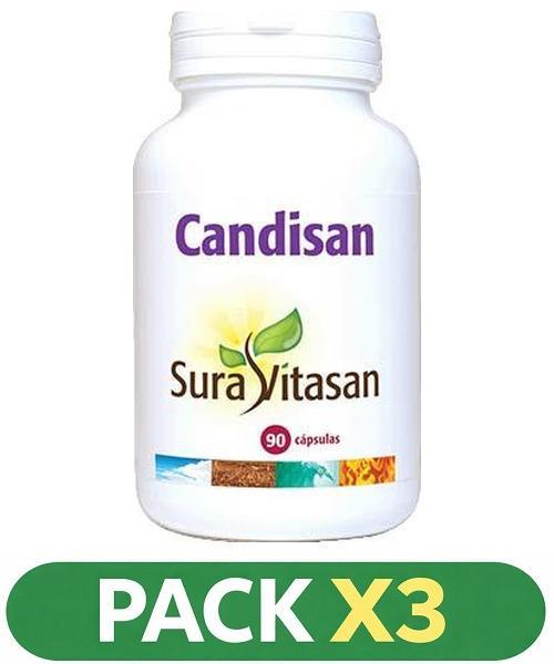 Pack x3 Candisan - Sura Vitasan - 90 cápsulas