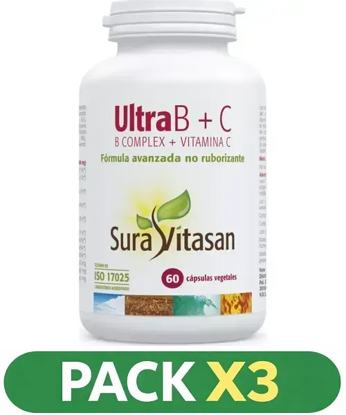Pack x3 Ultra B Complex + C - Sura Vitasan - 60 cápsulas