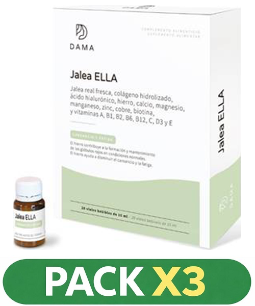 Pack x3 DAMA - Jalea Ella (Hierromin) - Herbora - 20 Viales