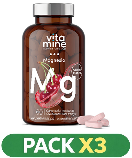 Pack x3 Vitamine - Magnesio - Herbora - 60 comprimidos masticables