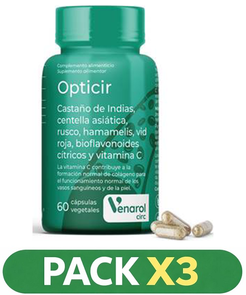 Pack x3 Venarol - Opticir - Herbora - 60 cápsulas