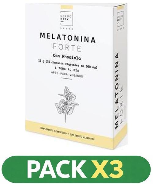 Pack x3 Normonerv - Melatonina Forte - Herbora - 30 cápsulas