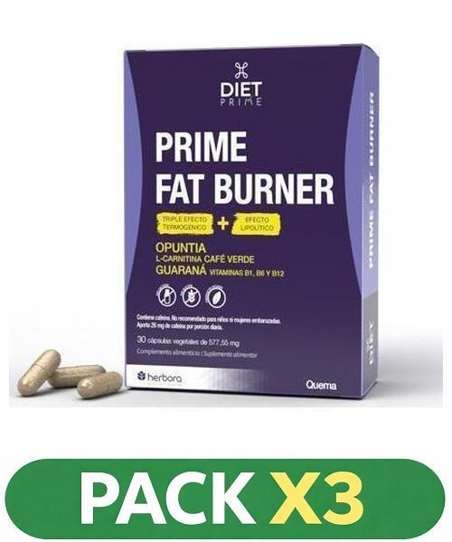 Pack x3 Prime Fat Burner - Herbora - 30 cápsulas