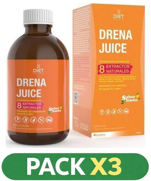 Pack x3 Drena Juice - Herbora - 500 ml.
