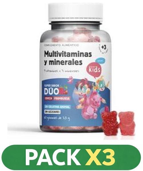 Pack x3 Senda Kids - Multivitaminas y Minerales - Herbora - 60 gummies