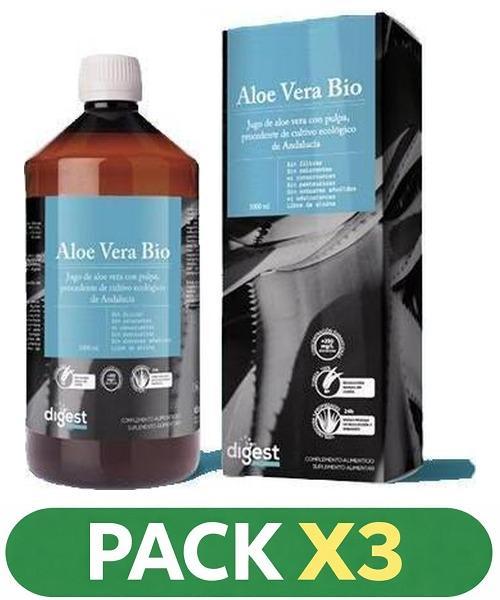 Pack x3 Bon Digest - Aloe Vera Bio - Herbora - 1000 ml.