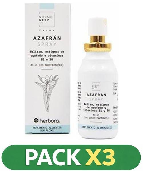 Pack x3 Normonerv - Azafran Spray - Herbora - 30 ml.