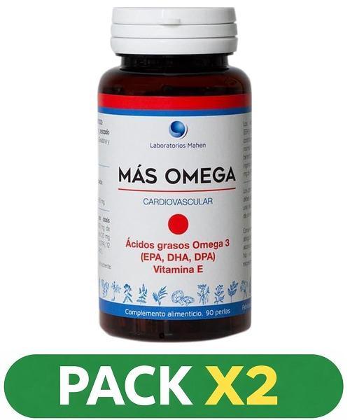 Pack x2 Mas Omega Punto Rojo - Mahen - 90 perlas
