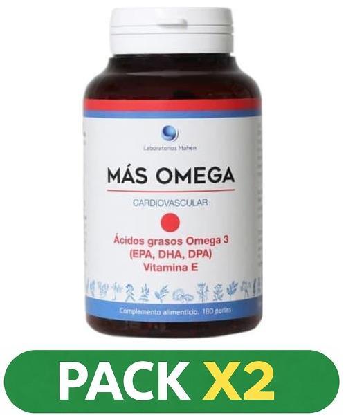 Pack x2 Mas Omega Punto Rojo - Mahen - 180 perlas
