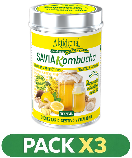 Pack x3 Aktidrenal - Savia Kombucha - Tongil - 100 gramos