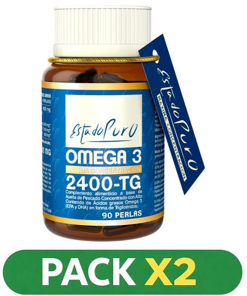 Pack x2 Estado Puro - Omega 3 2400 TG - Tongil - 90 perlas