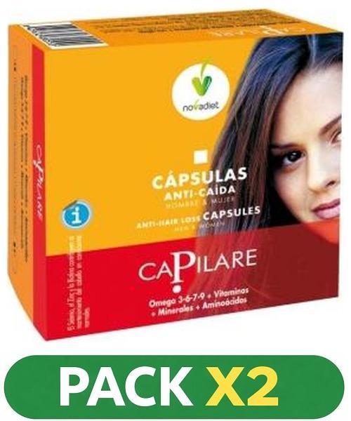 Pack x2 Capsulas Anticaida 'Capilare' - Novadiet - 60 cápsulas