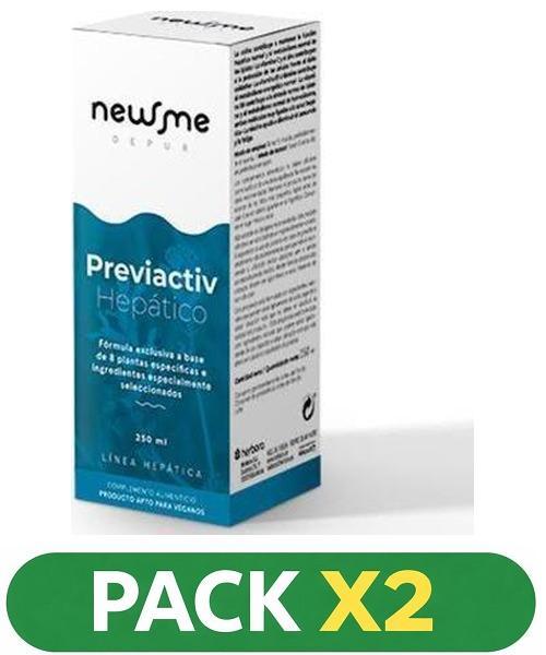 Pack x2 Newme Depur - Previactiv Hepático - Herbora - 250 mililitros (Nuevo Previactive)