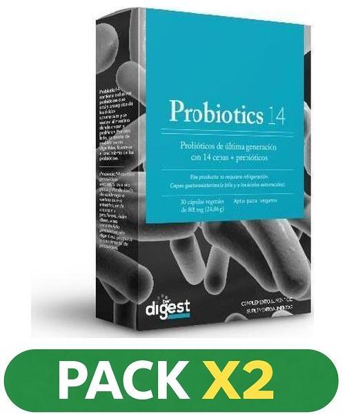 Pack x2 Bon Digest - Probiotics 14 - Herbora - 30 cápsulas