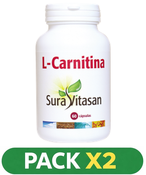 Pack x2 L-Carnitina 500 mg. - Sura Vitasan - 60 cápsulas