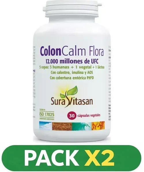 Pack x2 Colon-Calm Flora - Sura Vitasan - 30 cápsulas