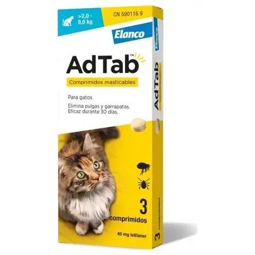Adtab Cat 48mg 3 Comp Masicables