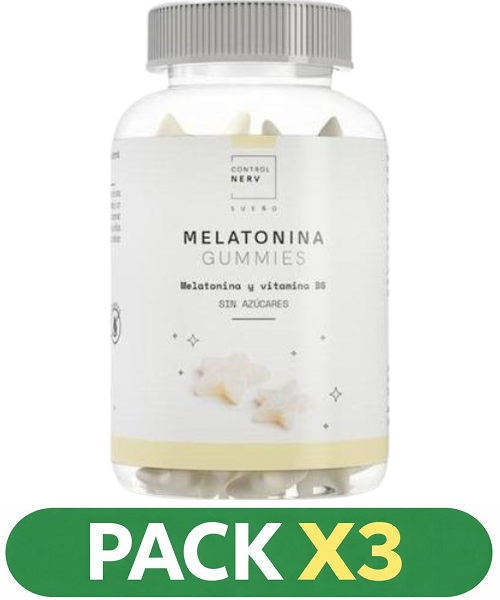 Pack x3 Controlnerv - Melatonina Gummies - Herbora - 50 gummies