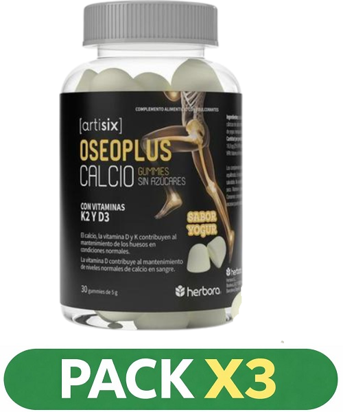 Pack x3 Oseoplus Calcio Gummies - Herbora - 30 gummies