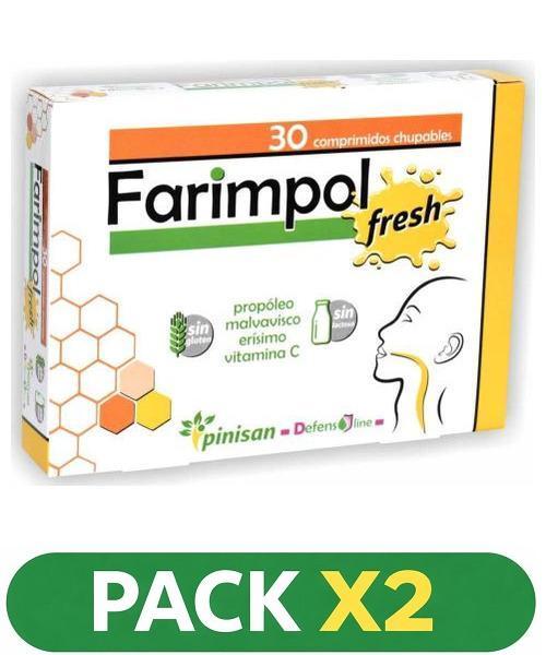 Pack x2 Farimpol Fresh - Pinisan - 30 comprimidos chupables