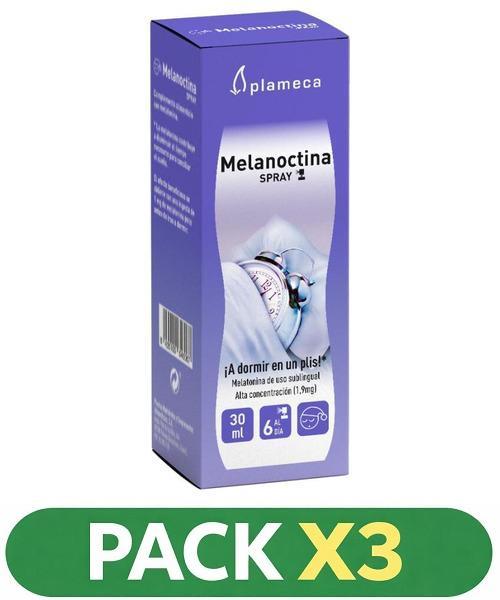 Pack x3 Melanoctina Spray - Plameca - 30 ml. sublingual