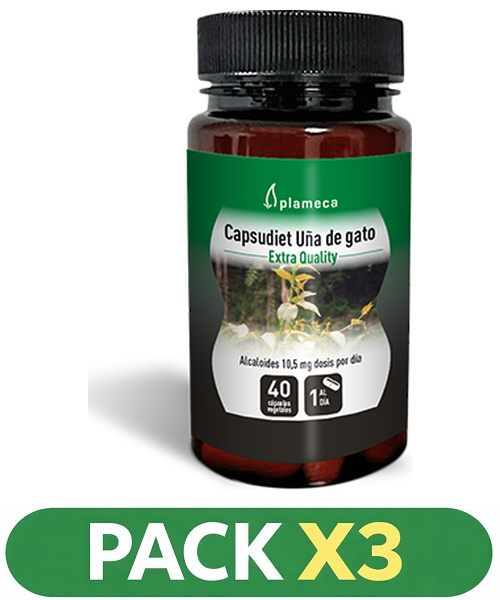 Pack x3 Capsudiet Uña de Gato - Plameca - 40 cápsulas