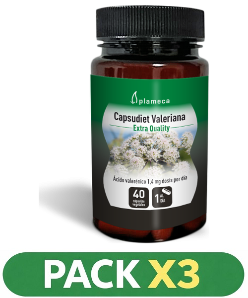 Pack x3 Capsudiet Valeriana - Plameca - 40 cápsulas