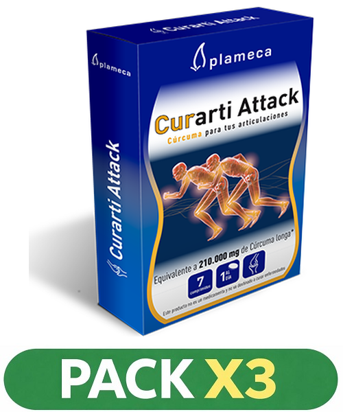 Pack x3 Curarti Attack - Plameca - 7 comprimidos